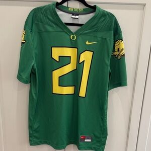 University of Oregon Nike Men's Duck Green and Yellow Jersey.